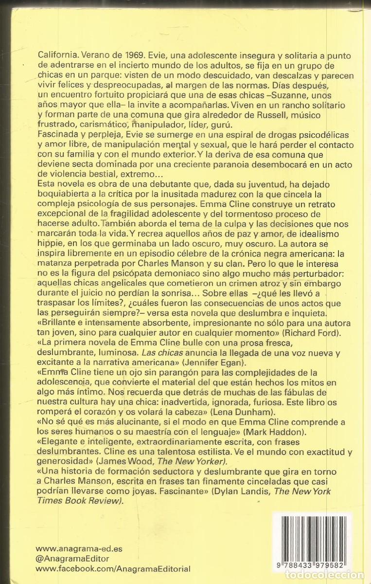 Libros de segunda mano: EMMA CLINE. LAS CHICAS. ANAGRAMA. - Foto 2