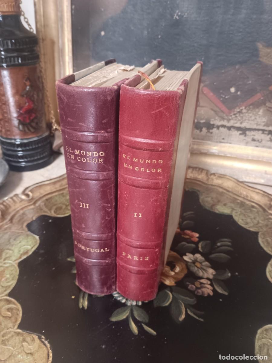 Libros de segunda mano: El Mundo en Color&rdquo;, publicados por Ediciones Castilla en la d&eacute;cada de 1950.El libro rojo corresponde