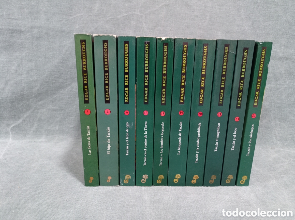 Libros de segunda mano: COLECCI&Oacute;N TARZ&Aacute;N - EDGAR RICE BURROUGHS - EDHASA - LOTE DE 10 EJEMPLARES