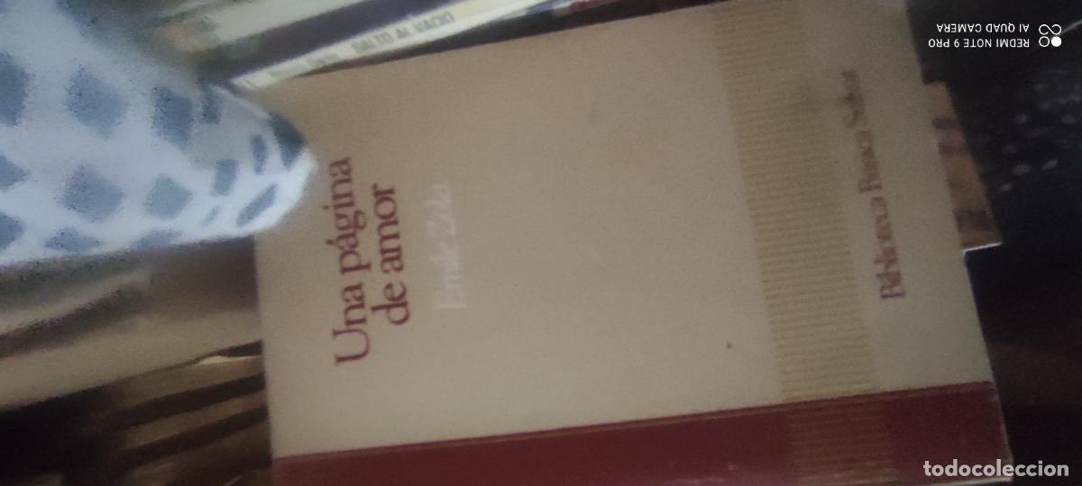 Libros de segunda mano: Zola. una p&aacute;gina de amor Ed. Salvat 1985