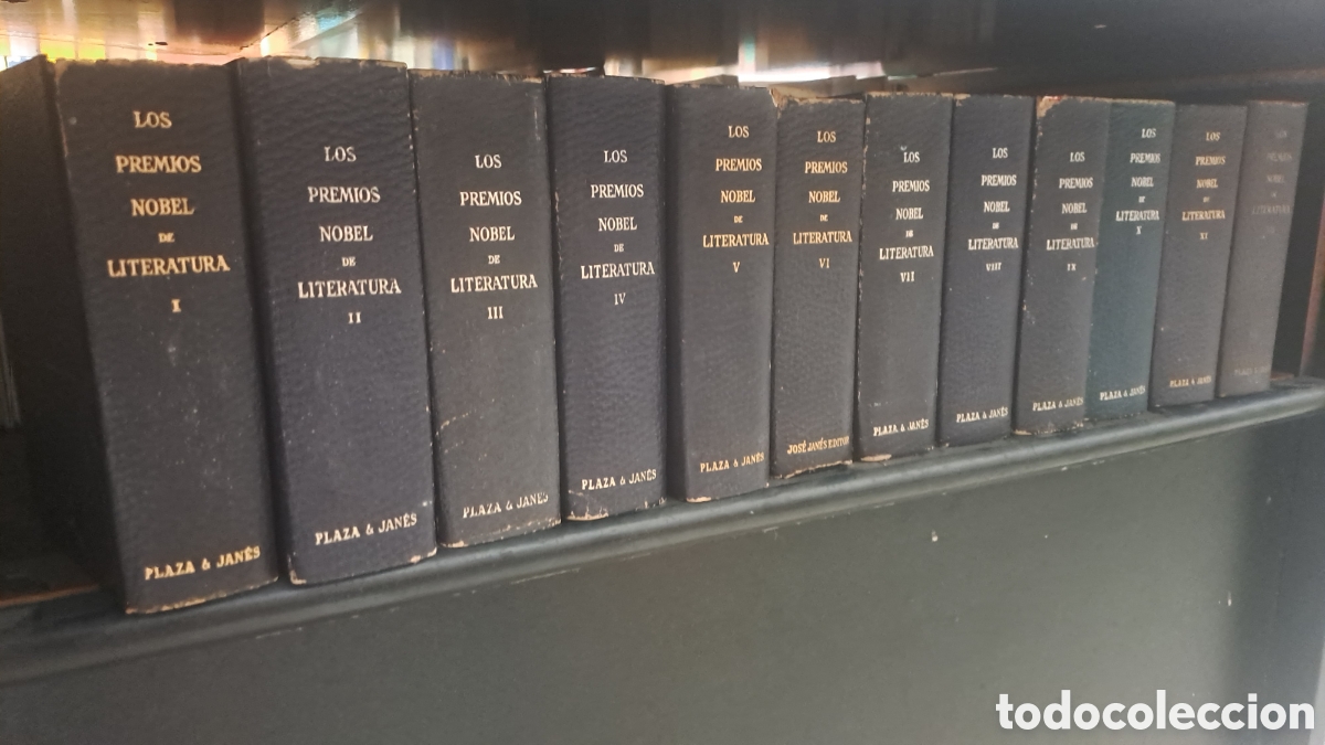Libros de segunda mano: Lote 12 vol&uacute;menes los premios nobel de literatura Plaza & Janes 1-12