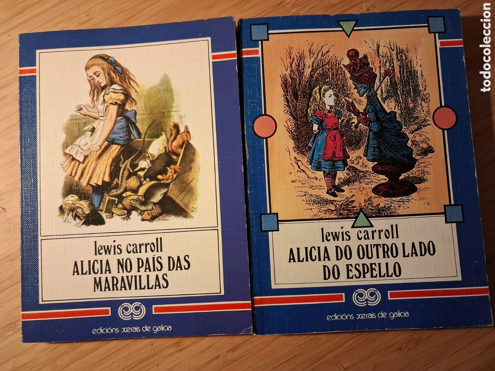 Libros de segunda mano: (gallego) Alicia no pa&iacute;s das maravillas. Alicia do outro lado do espello - L.Carroll (Xerais 1984)