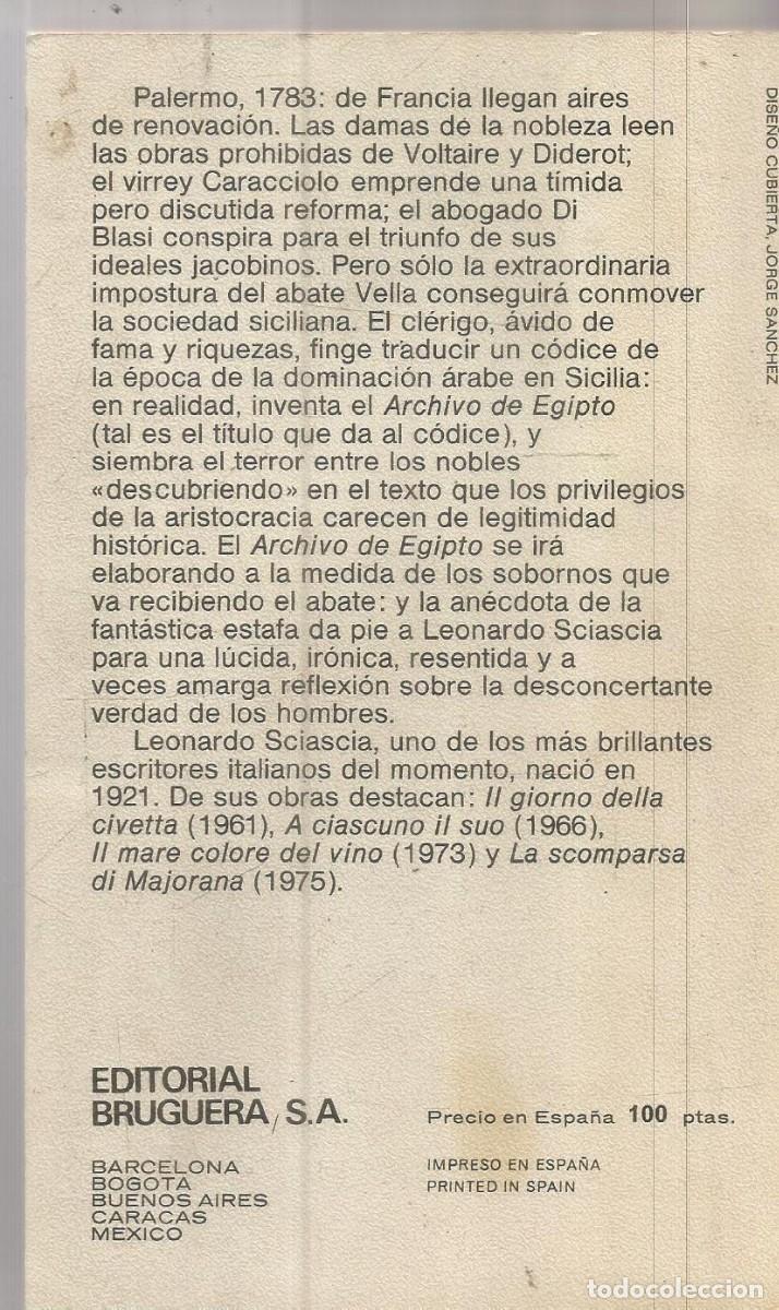 Libros de segunda mano: FLEONARDO SCIASCIA. PRIVILEGIO Y PODER. BRUGUERA - Foto 2