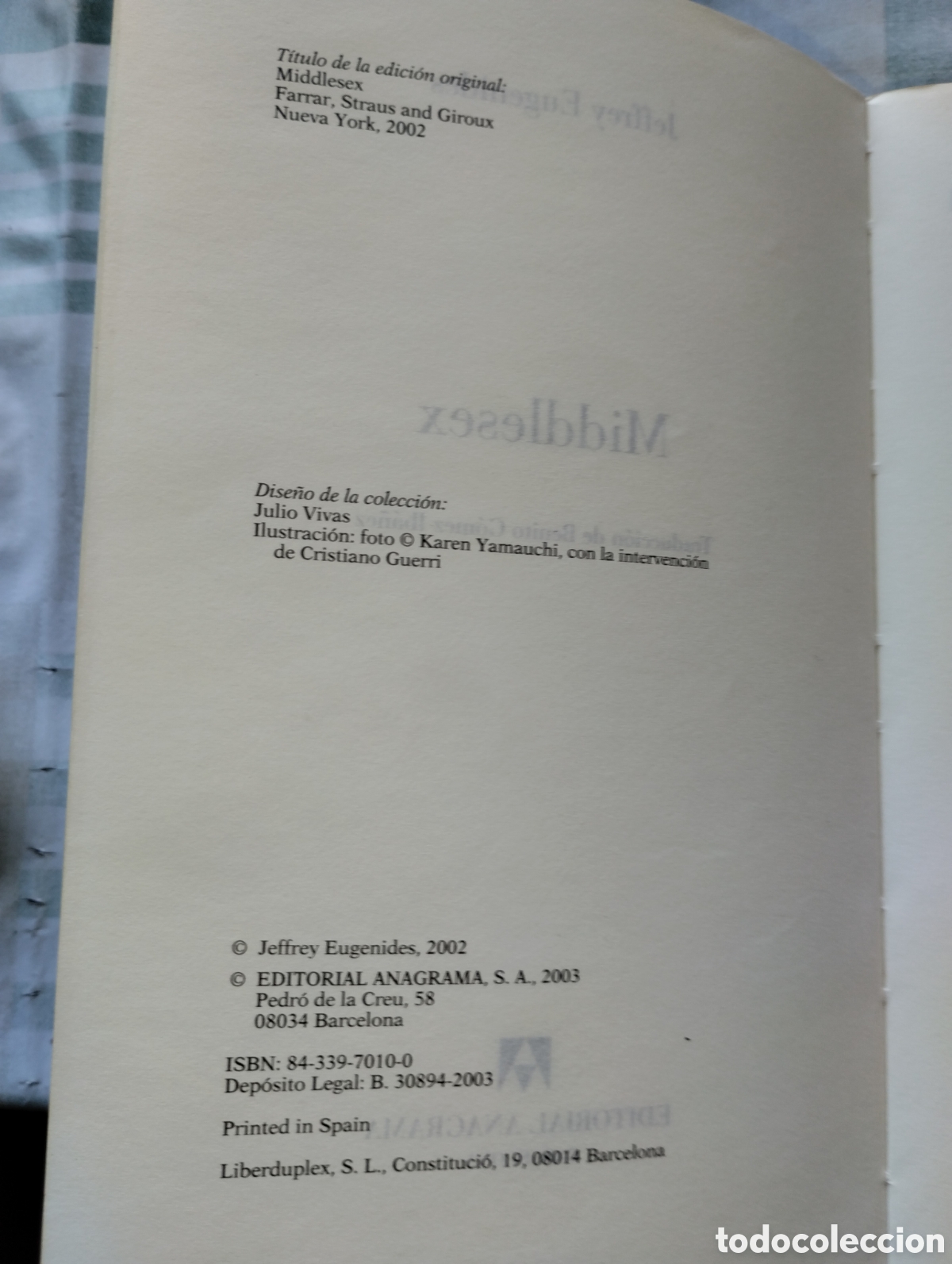 Libros de segunda mano: MIDDLESEX, EUGENIDES, JEFFREY - Foto 4
