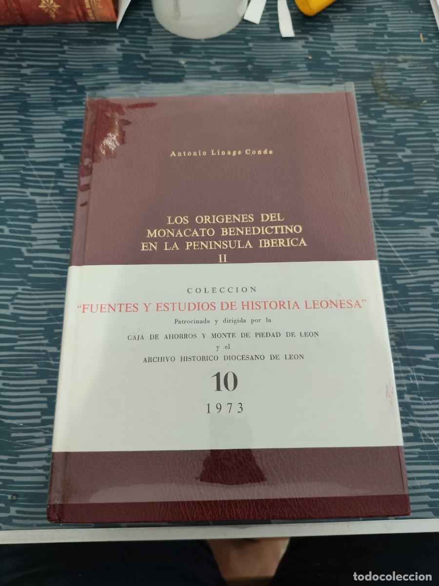 Libros de segunda mano: LOS ORIGENES DEL MONACATO BENEDICTINO EN LA PEN&Iacute;NSULA IBERICA II, ANTONIO LINAGE CONDE,1973,1100 PAG