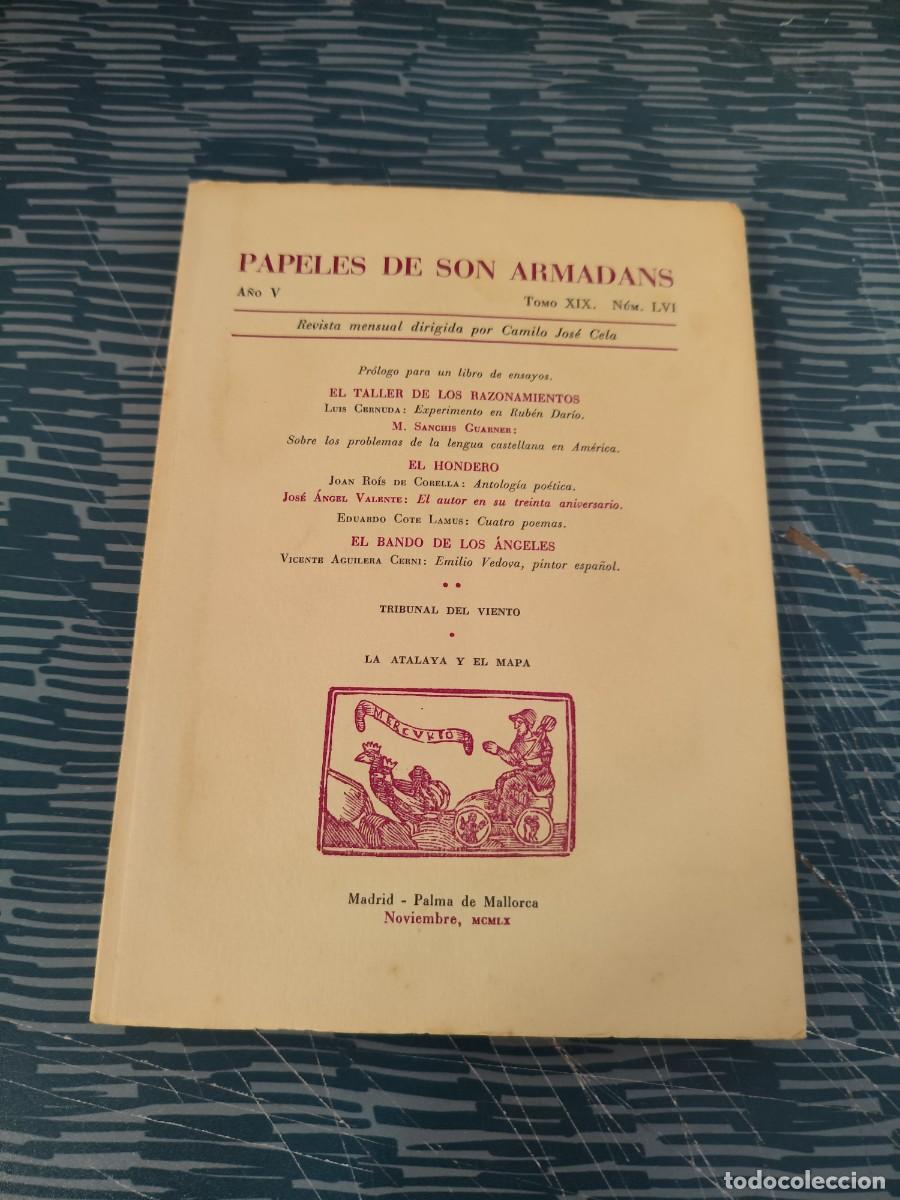 Libros de segunda mano: PAPELES DE SON ARMADAS,A&Ntilde;O V,T.XIX,NUM.LVI,1960,VER FOTOS.