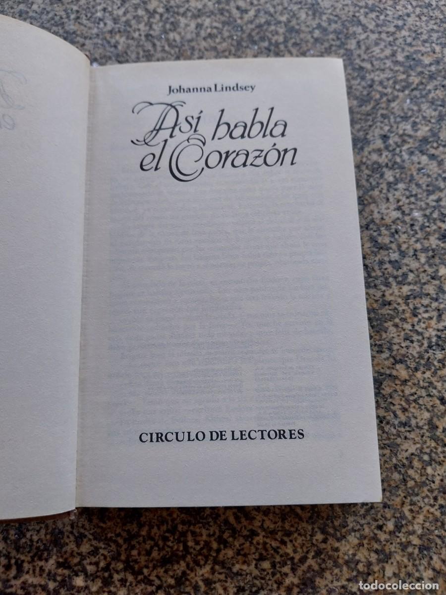 Libros de segunda mano: ASI HABLA EL CORAZON -- JOHANNA LINDSEY --