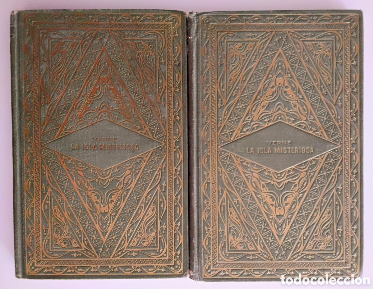 Libros de segunda mano: JULIO VERNE &ndash; La isla misteriosa (2 tomos) &ndash; Editorial Sopena &ndash; Primera edici&oacute;n argentina, 1938