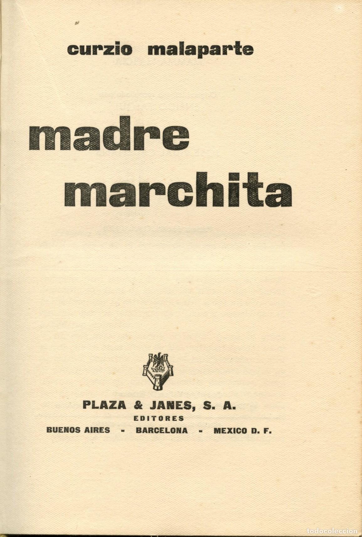 Libros de segunda mano: Malaparte, Curzio. Madre marchita. Barcelona: Plaza & Janes, 1960
