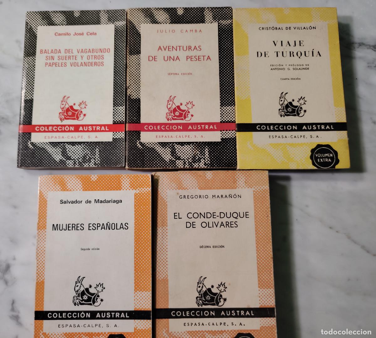 Libros de segunda mano: Lote de 5 libros de Colecci&oacute;n Austral