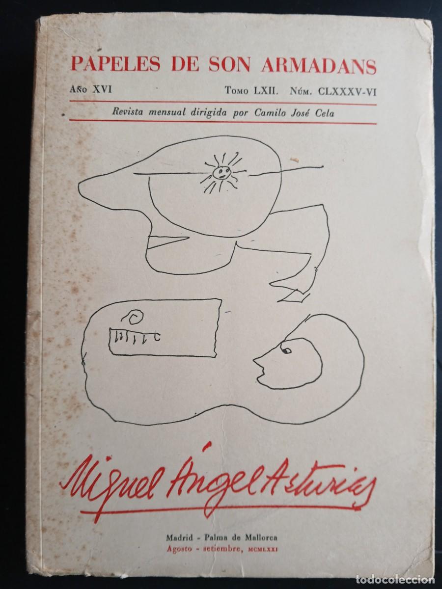 Libros de segunda mano: Papeles de Son Armadans. A&ntilde;o XVI Tomo LXII NUM CLXXXV-VI. dedicado a Miguel Angel Asturias