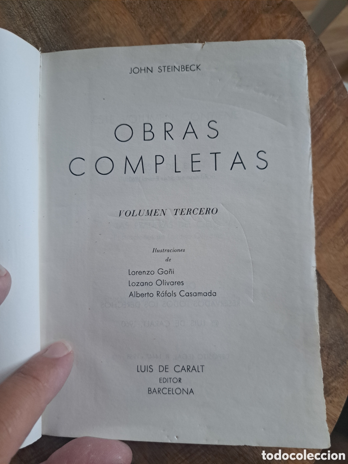 Libros de segunda mano: Jml John Steinbeck, Obras Completas, editor Luis de Caralt. Barcelona 1960.