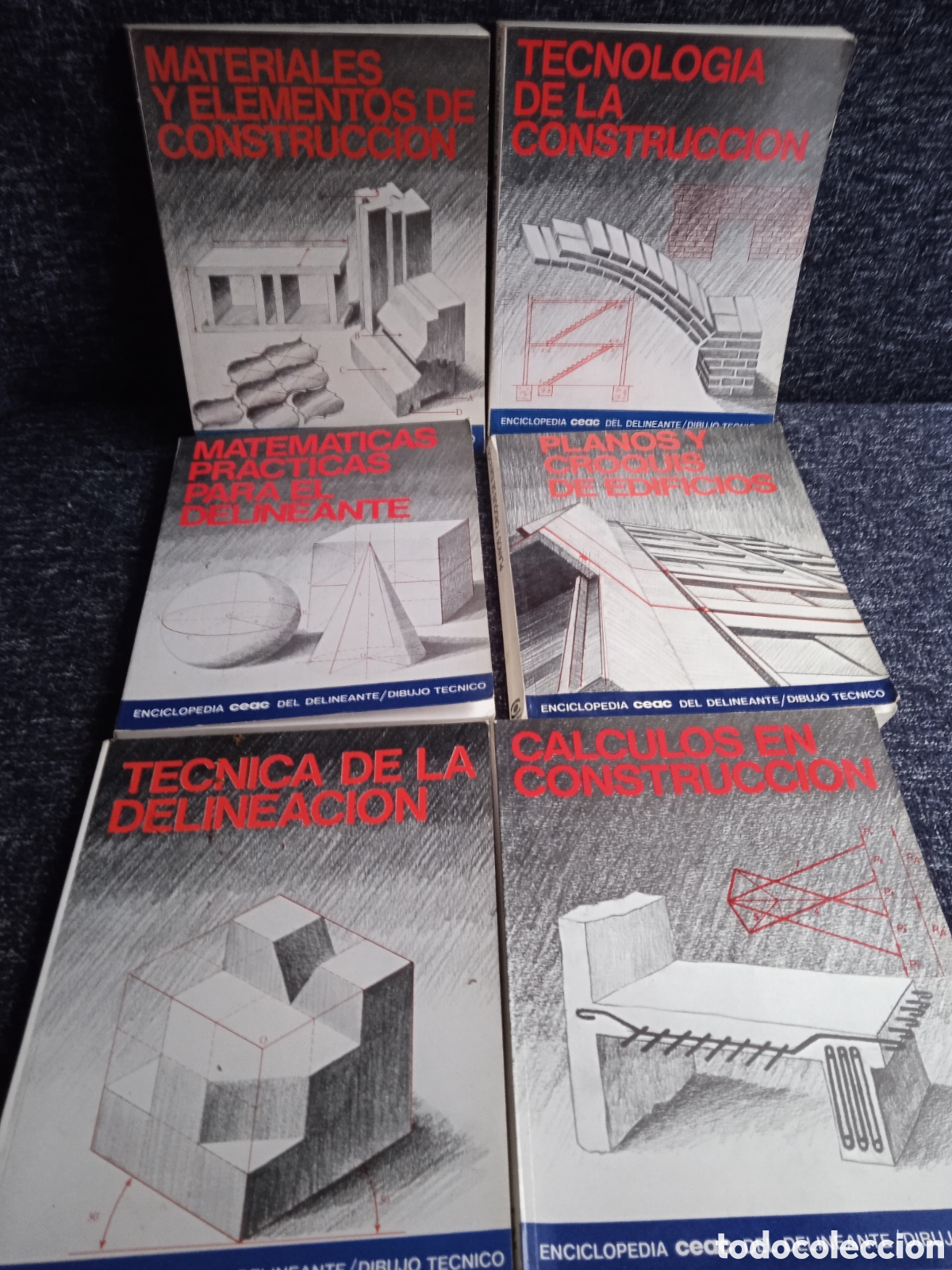 Libri di seconda mano: ENCICLOPEDIA CEAC DEL DELINEANTE / DIBUJO T&Eacute;CNICO - 6 TOMOS -A&Ntilde;O 1985