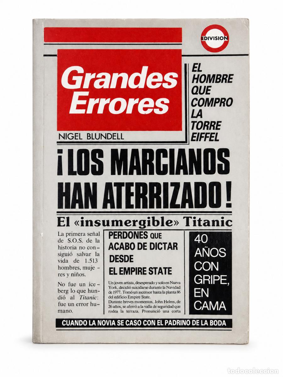 Libros de segunda mano: NIGEL BLUNDELL &ndash; GRANDES ERRORES &ndash; EDIVISION LM
