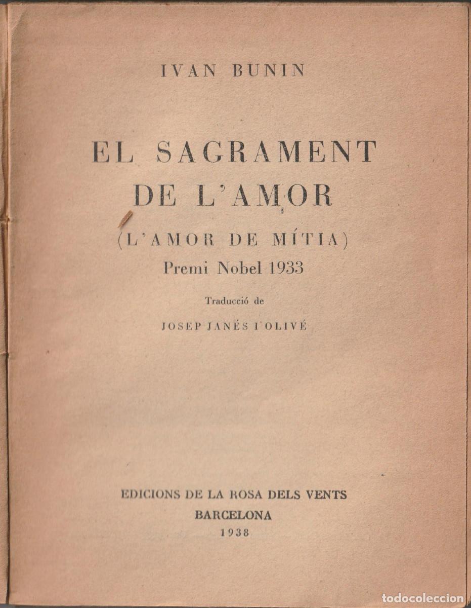 Libros de segunda mano: El sagrament de lamor, Ivan Bunin - Foto 4