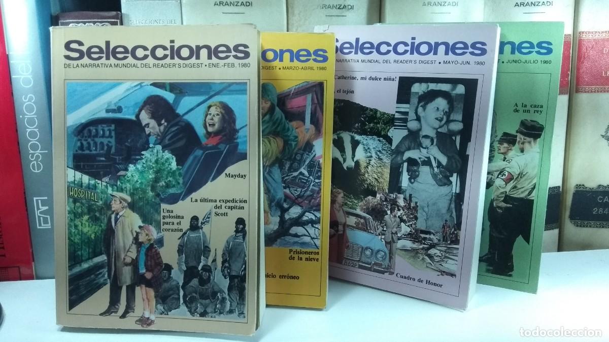 Libros de segunda mano: Lote col. SELECCIONES READER&acute;S DIGEST. 4 VOL&Uacute;MENES. COMPRENDE DE ENERO 1980 A JULIO 1980. Cito t&iacute;tul