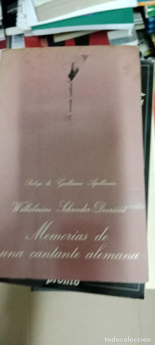 Libros de segunda mano: MEMORIAS DE UNA CANTANTE ALEMANA / WILHELMINE FCHROCEDER LIBRO GG-BGA