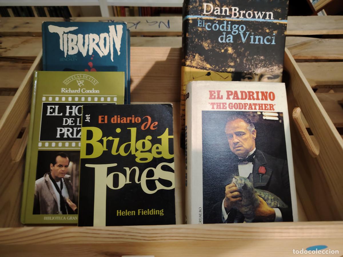 Libros de segunda mano: Lote de 5 novelas de cine (Tibur&oacute;n, El padrino, El C&oacute;digo da Vinci,...)
