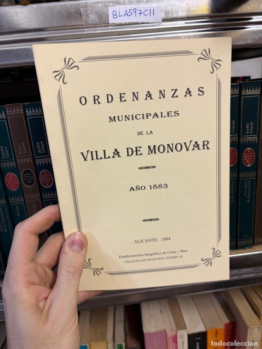 Libros de segunda mano: BLAS97CII Ordenanzas municipales de la Villa de Mon&oacute;var. A&ntilde;o 1883 &mdash;