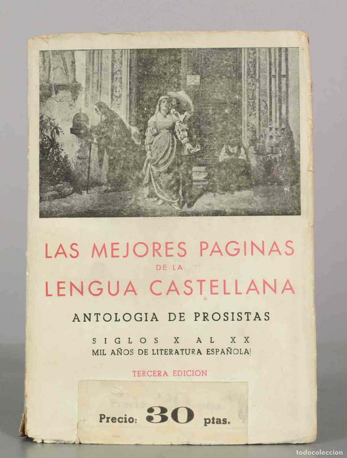 Livros em segunda m&atilde;o: LAS MEJORES PAGINAS DE LA LENGUA CASTELLANA ANTOLOGIA DE PROSISTAS