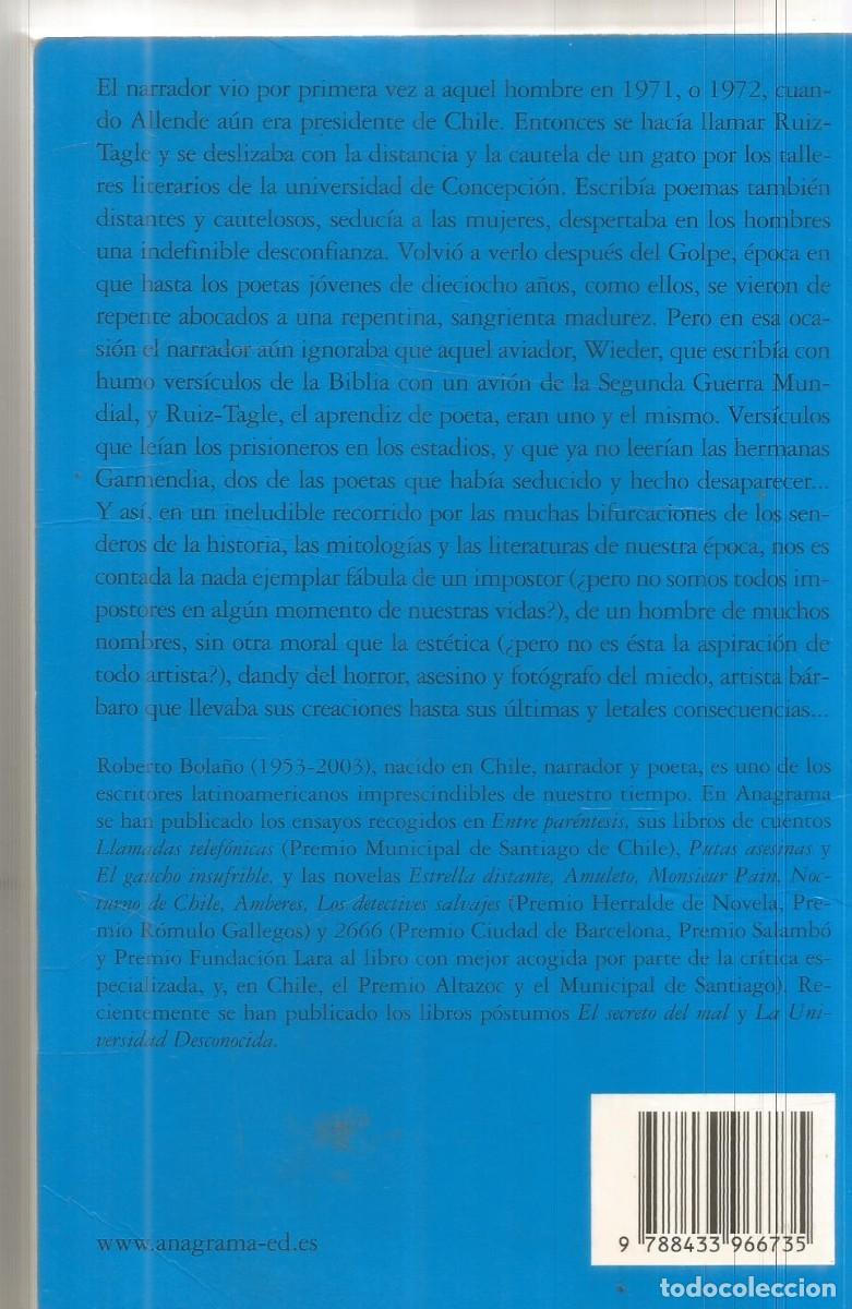 Libros de segunda mano: ROBERTO BOLA&Ntilde;O. ESTRELLA DISTANTE. ANAGRAMA - Foto 2