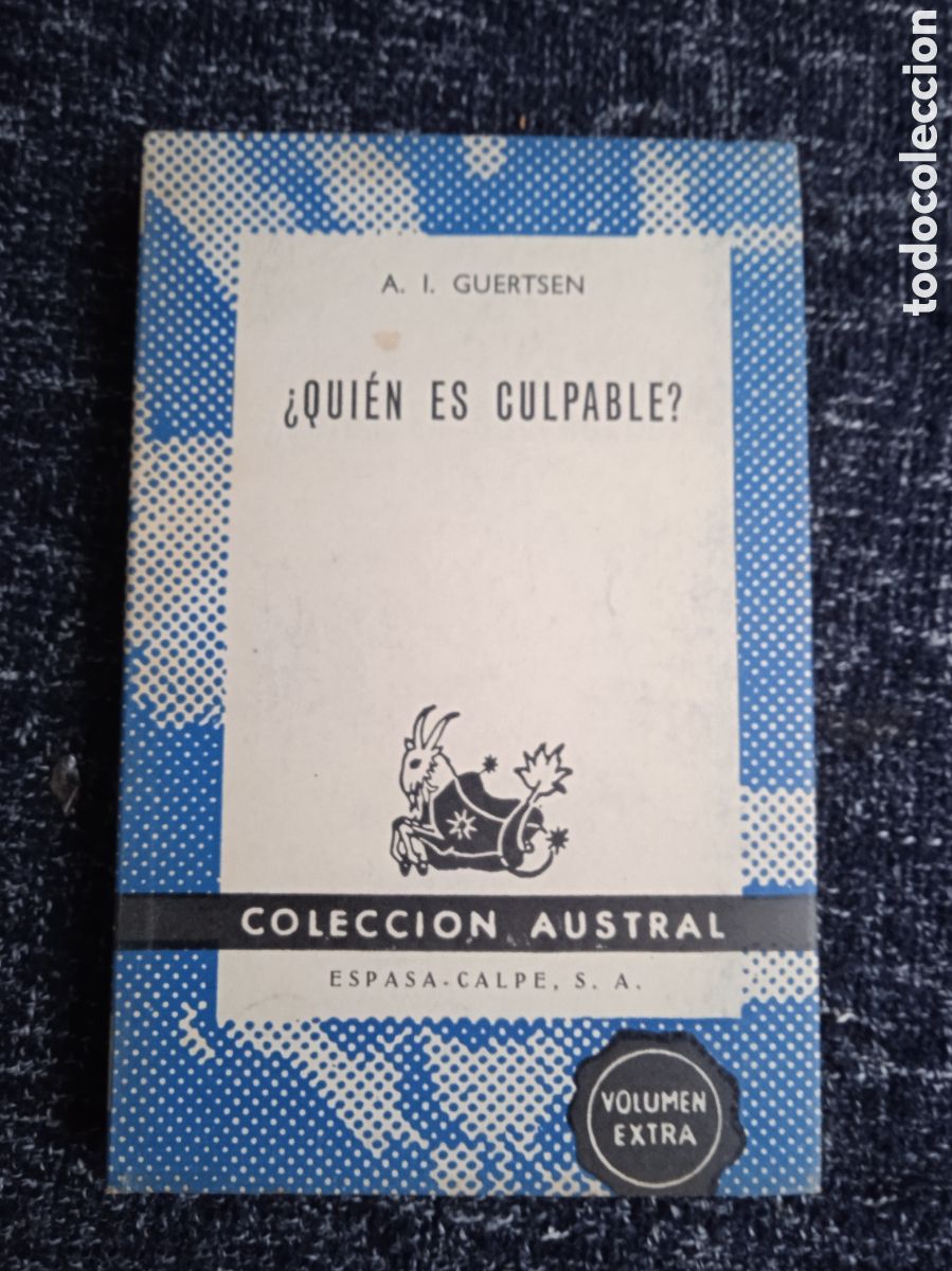 Libros de segunda mano: &iquest;Qui&eacute;n es culpable? / A. I. Guertsen - COLECCION AUSTRAL