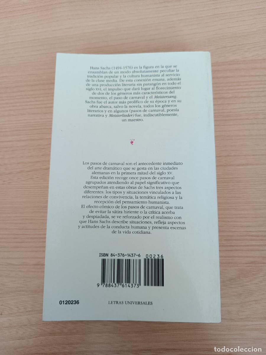 Libros de segunda mano: Pasos de carnaval - Hans Sachs. C&aacute;tedra - Foto 2