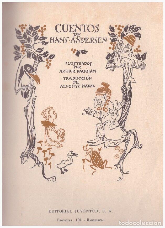 Libros de segunda mano: CUENTOS DE ANDERSEN - Hans Christian Andersen - Editorial Juventud - 1962, 7&ordf; ed.