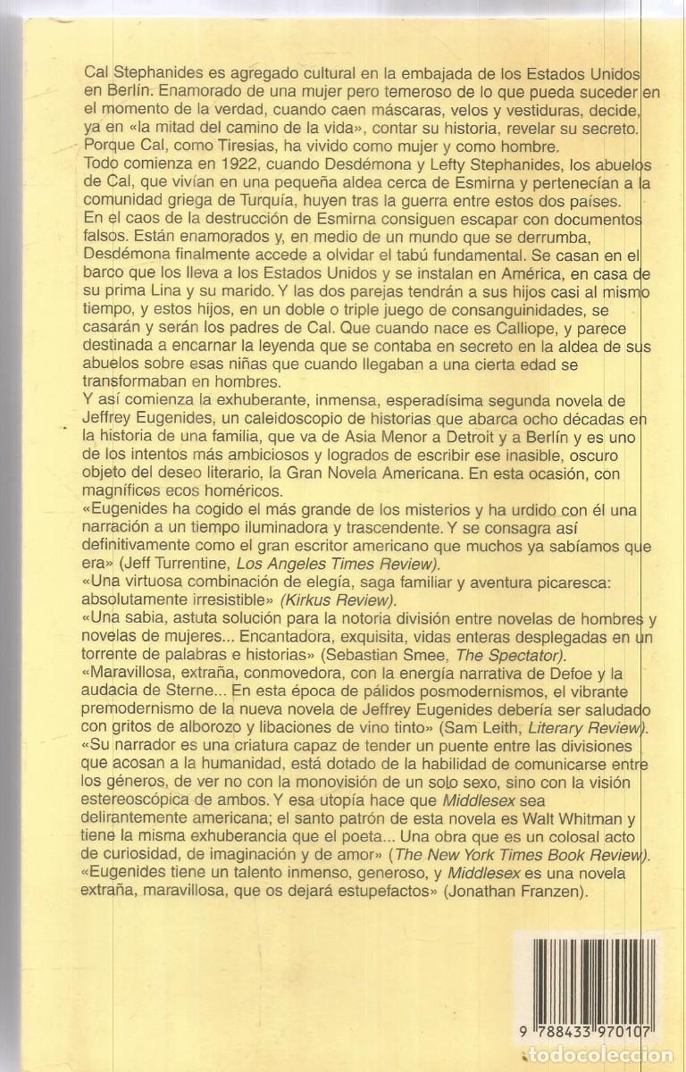 Libros de segunda mano: JEFFREY EUGENIDES. MIDDLESEX. ANAGRAMA. - Foto 2