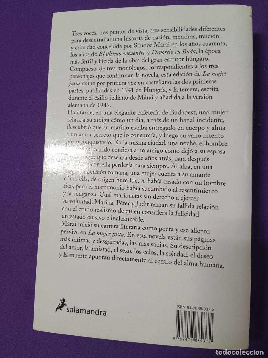 Libros de segunda mano: LA MUJER JUSTA. SANDOR MARAI - Foto 8