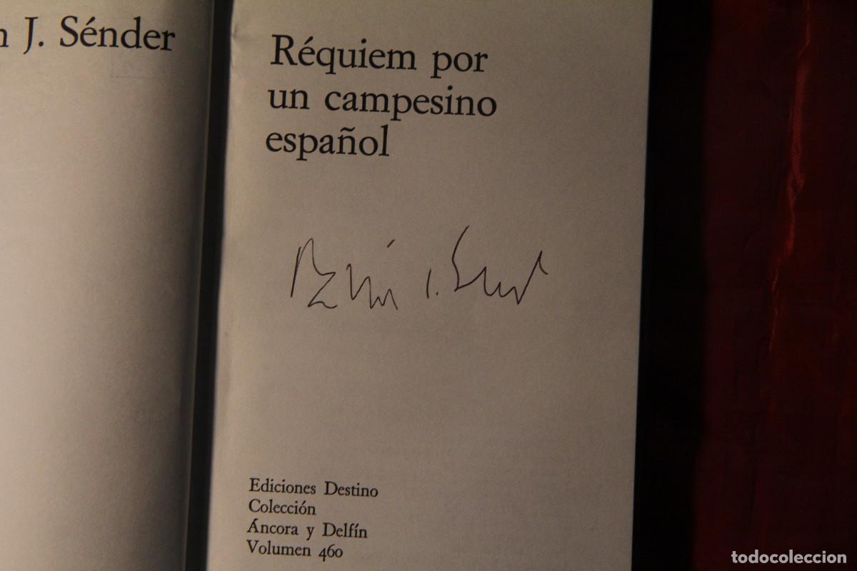 Libros de segunda mano: Ram&oacute;n J. Sender - R&eacute;quiem por un campesino espa&ntilde;ol 1975 - Firmado