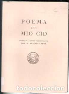 Gebrauchte B&uuml;cher: Poema de M&iacute;o Cid. Facs&iacute;mil de la Edici&oacute;n Paleogr&aacute;fica por R. Men&eacute;ndez Pidal.