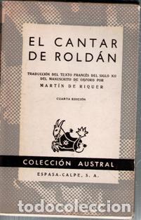 Livros em segunda m&atilde;o: El cantar de Rold&aacute;n. Colecci&oacute;n Austral.
