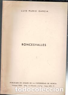 Livros em segunda m&atilde;o: Roncesvalles, Luis Rubio Garc&iacute;a.