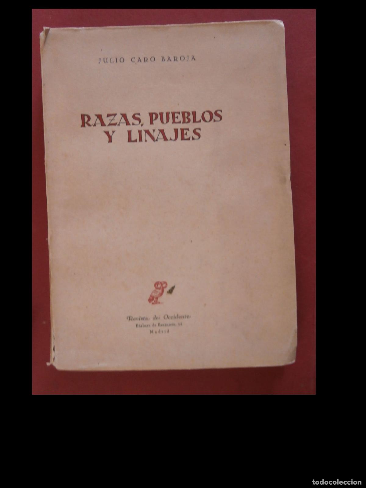 Libros de segunda mano: Razas, Pueblos y Linajes. Julio Caro Baroja