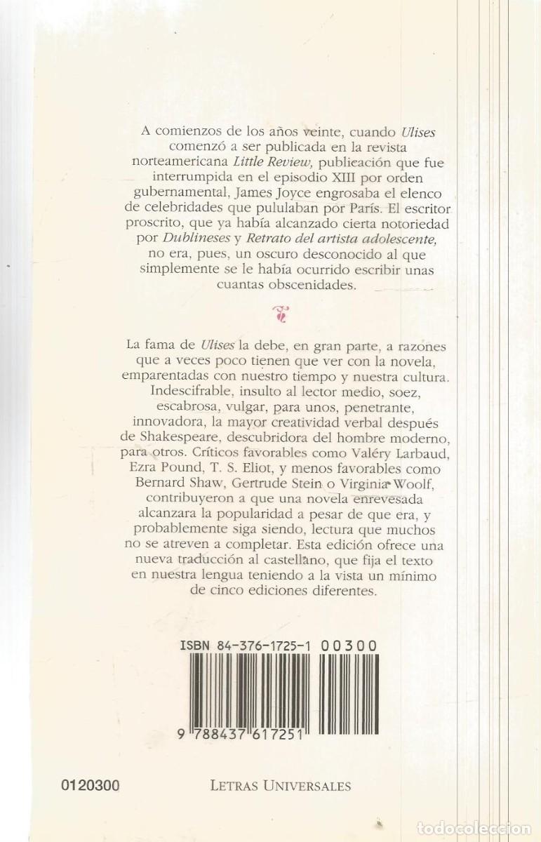 Libros de segunda mano: JAMES JOYCE. ULISES. CATEDRA - Foto 2