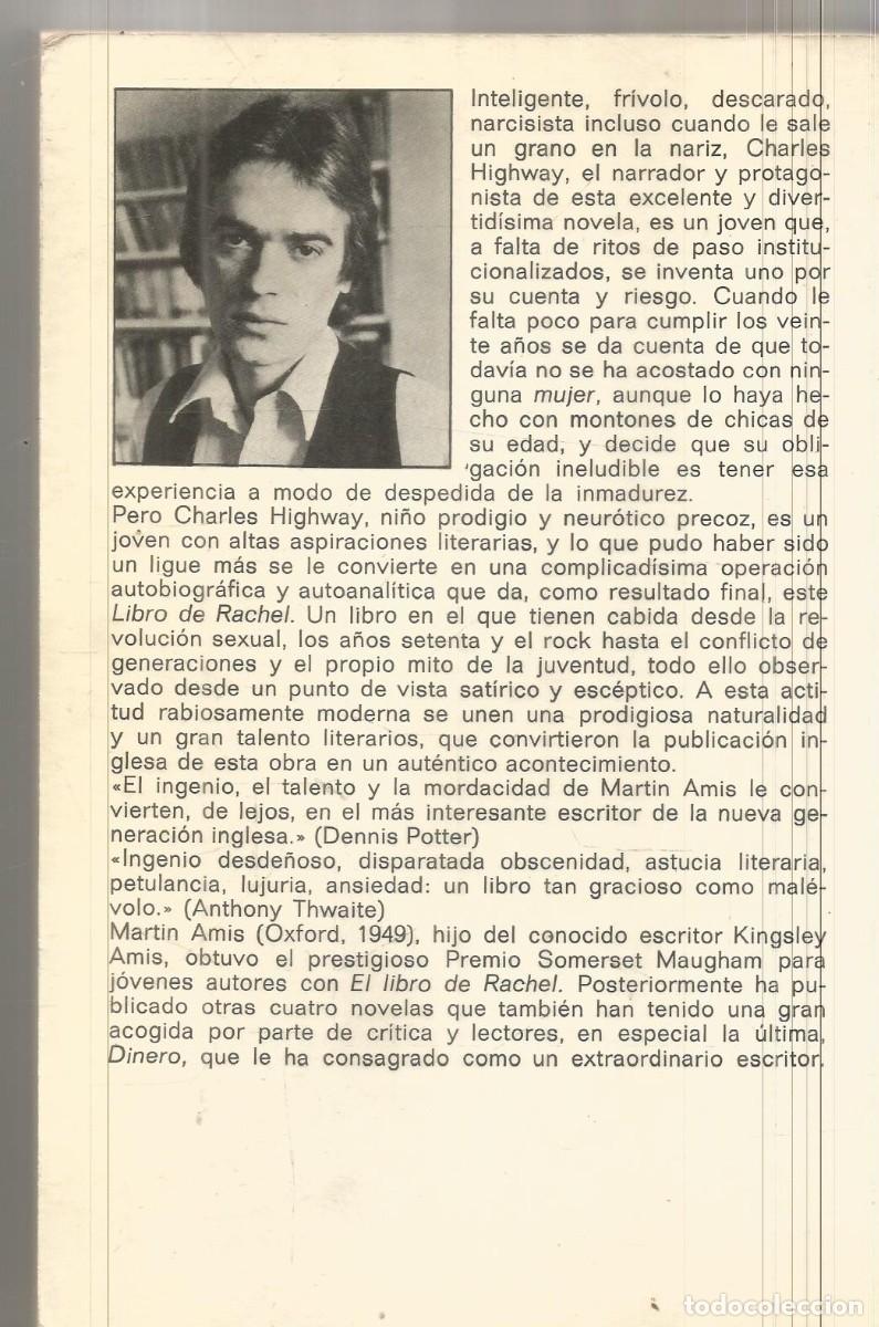 Libros de segunda mano: MARTIN AMIS. EL LIBRO DE RACHEL. ANAGRAMA - Foto 2