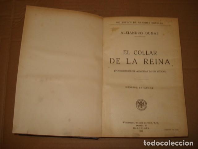 Libros de segunda mano: Tomo Alejandro Dumas: el collar de la reina/&Aacute;lgel Pitou, 1933. Colecci&oacute;n A.T.