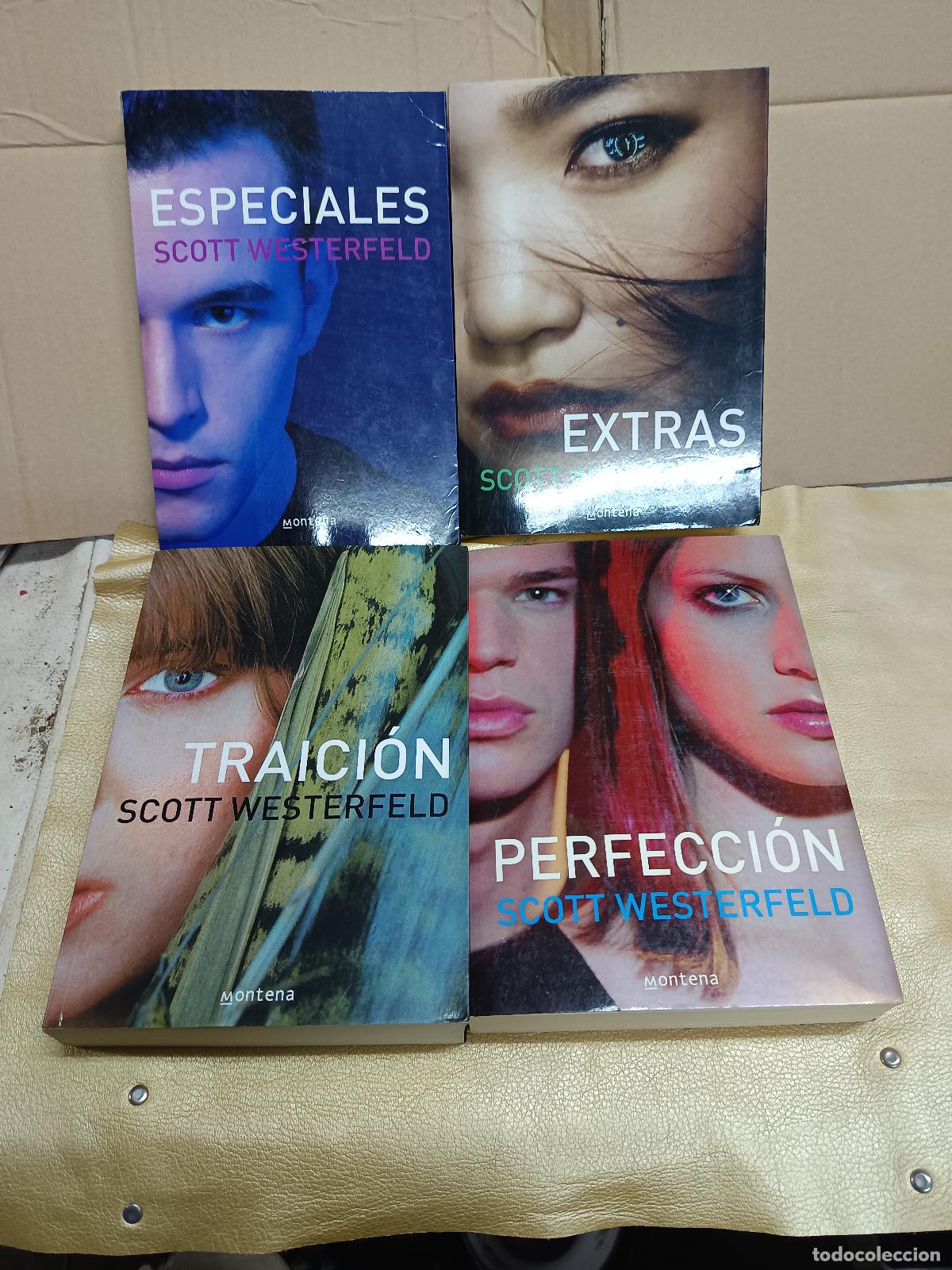 Libros de segunda mano: TETRALOG&Iacute;A DE SCOTT WESTERFELD: TRAICI&Oacute;N, PERFECCI&Oacute;N, ESPECIALES Y EXTRAS, 1&ordf; EDICION, 2008-2011