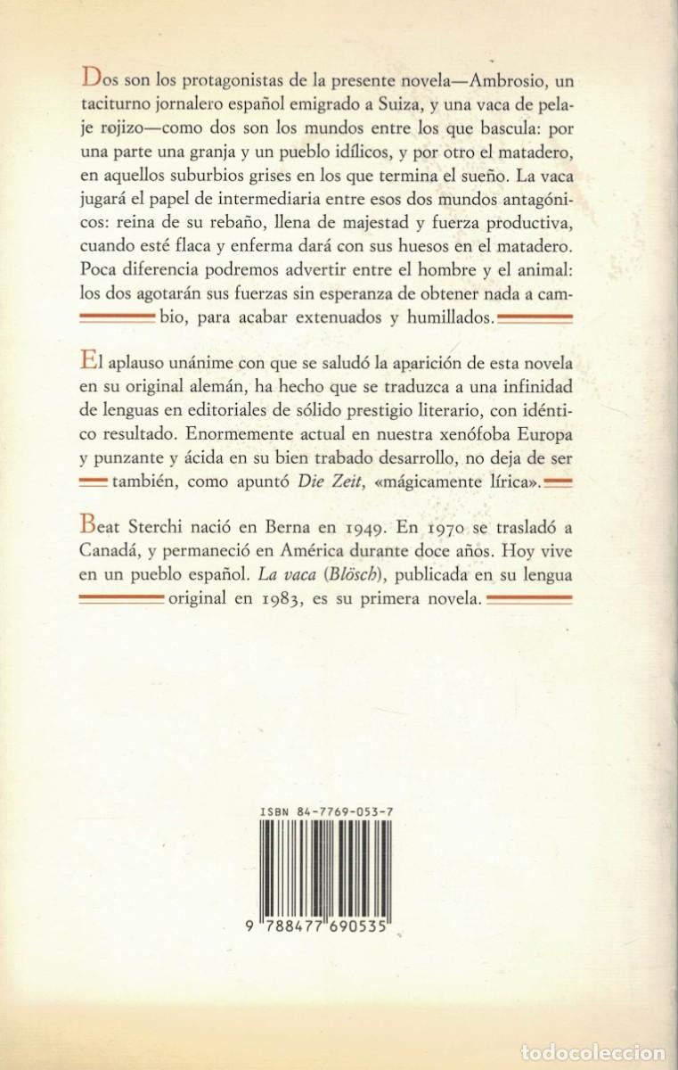 Libros de segunda mano: Beat Sterchi, La Vaca - Foto 2