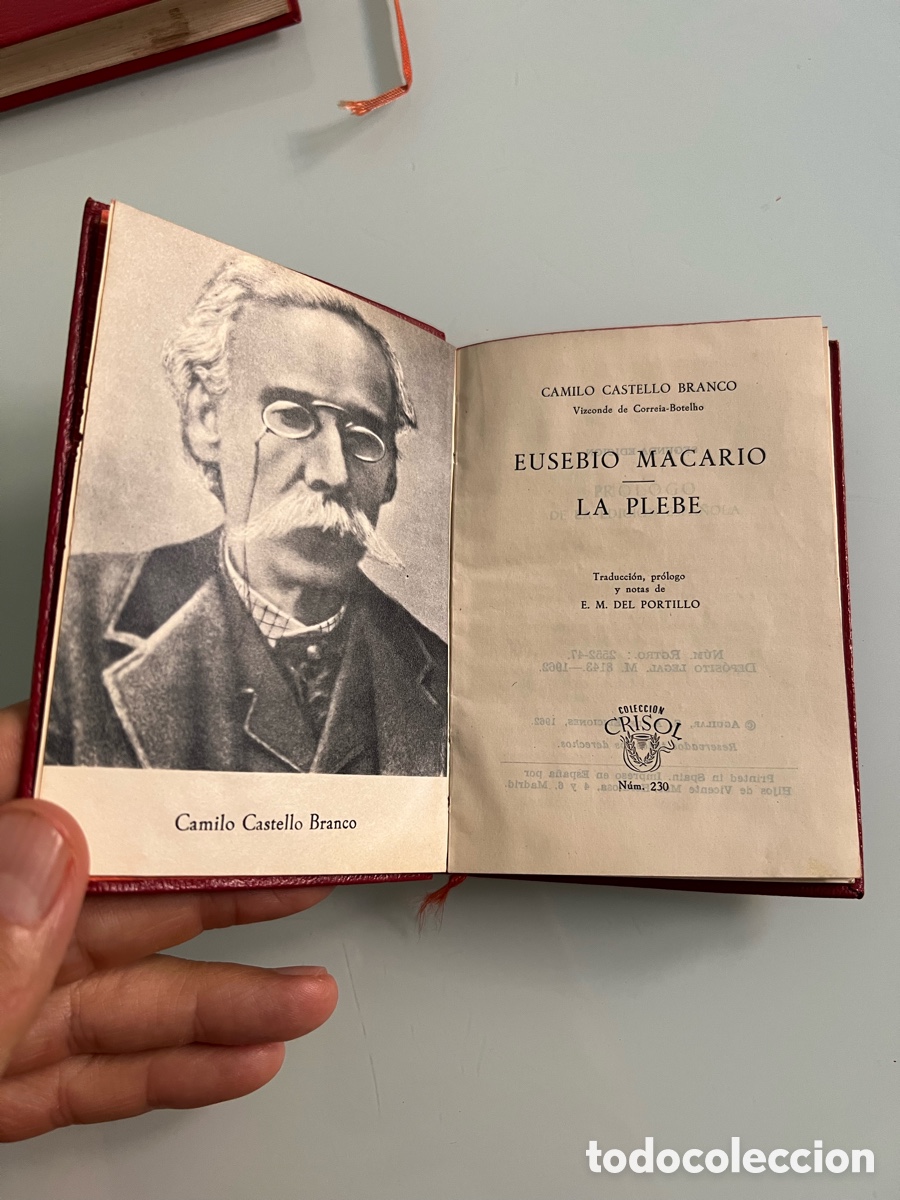 Libros de segunda mano: Eusebio Macario - La Plebe. Camilo Castello Branco. Aguilar Crisol 230. 2&ordf; ed. 1962