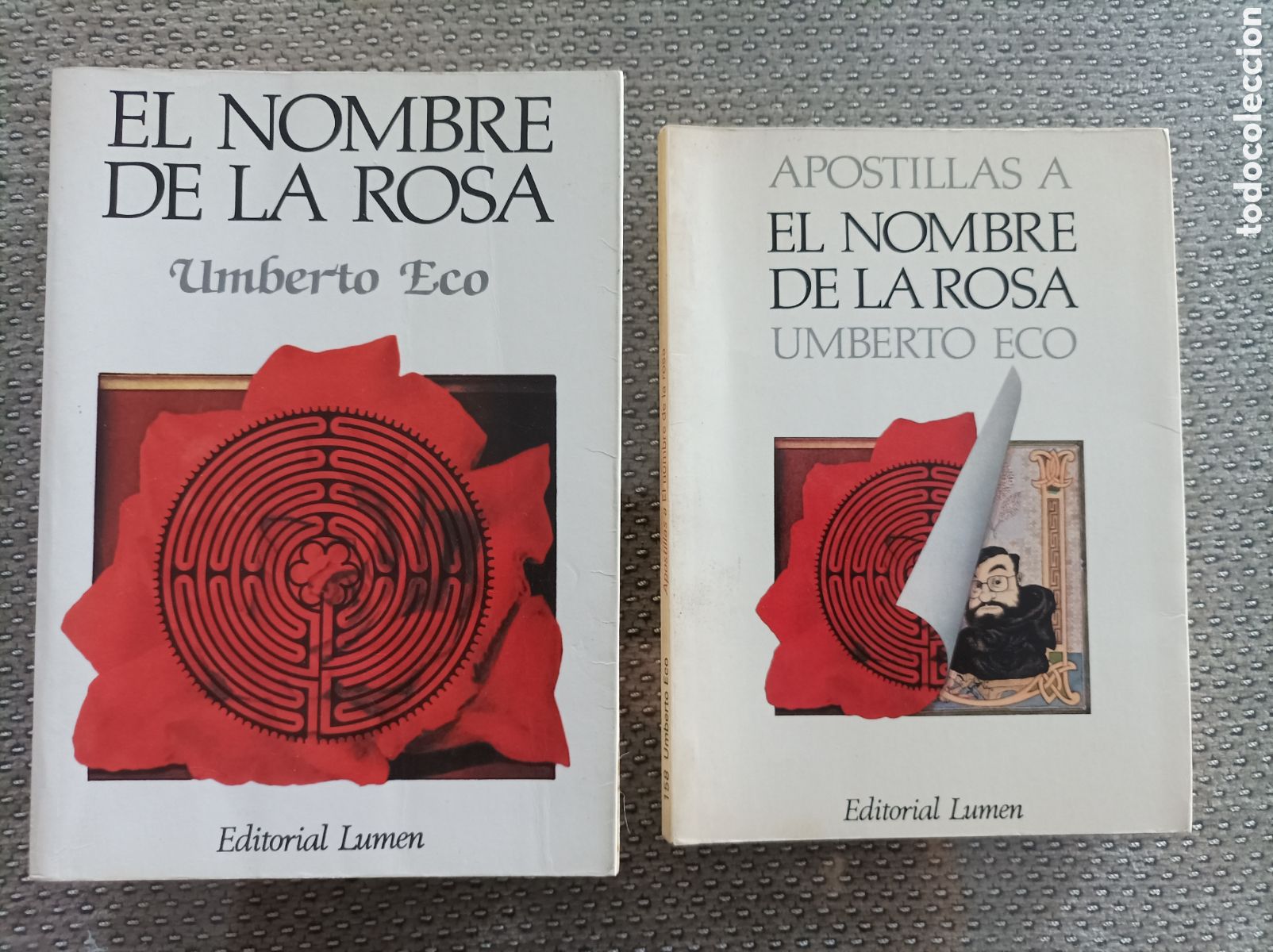 Libros de segunda mano: Umberto Eco. Lote 2 libros. El nombre de la rosa + Apostillas a ...