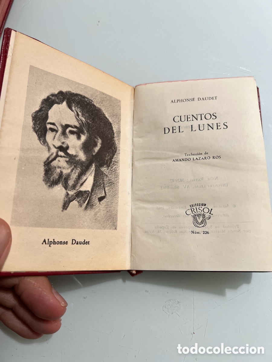 Libros de segunda mano: Cuentos de lunes. Alphonse Daudet. Aguilar crisol 226. Segunda Edicion 1963