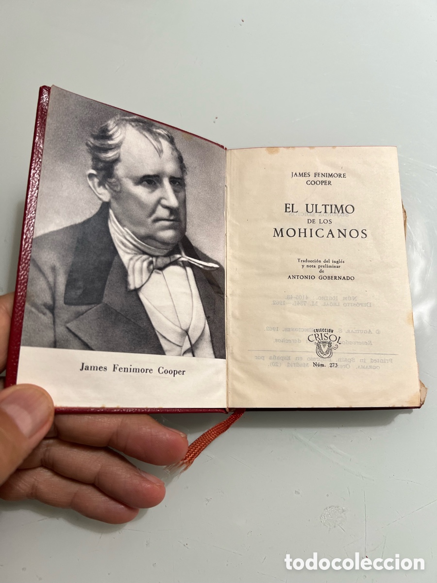 Libros de segunda mano: El ultimo de los mohicanos. James Fenimore Cooper. Aguilar crisol 273. Segunda Edicion 1962