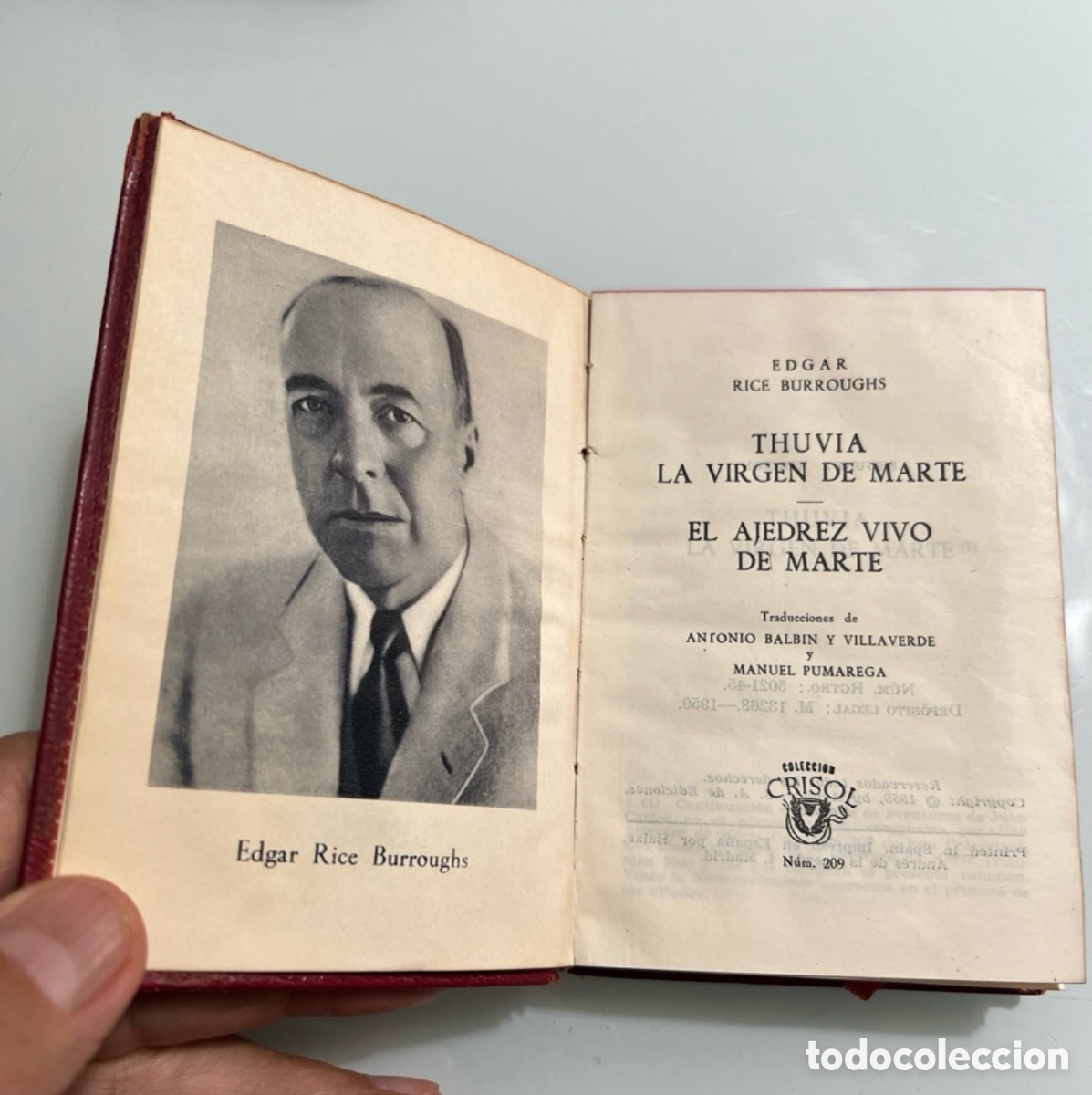 Libros de segunda mano: Thuvia La Virgen de Marte - El ajedrez vivo de Marte. Edgar R. Burroughs. Aguilar Crisol 209. 2&ordf; ed.
