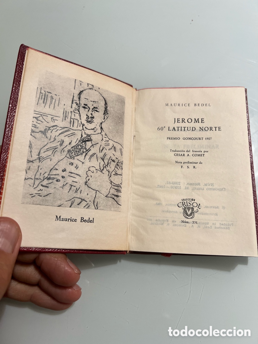 Libros de segunda mano: Jerome 60&deg; latitud norte. Maurice Bedel. Aguilar crisol 351. Segunda Edicion 1961