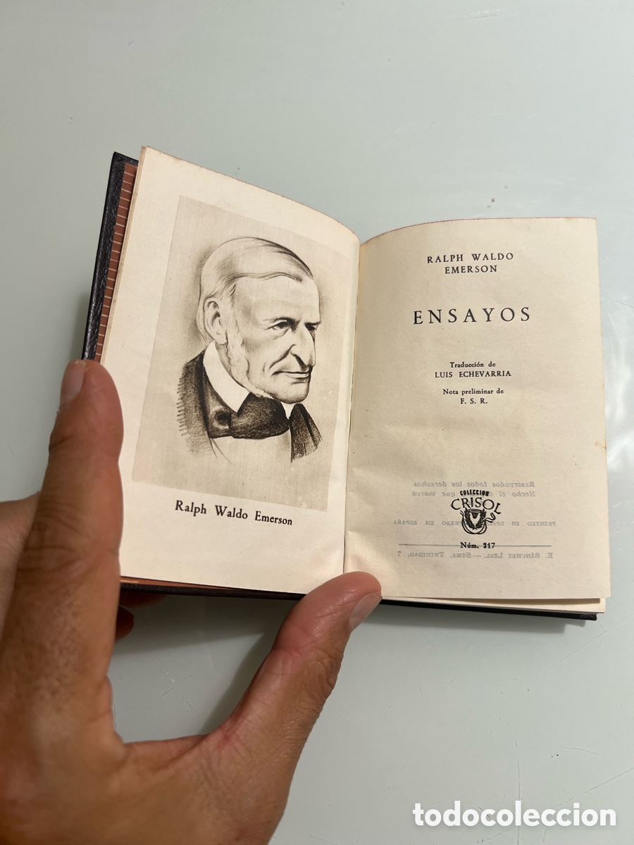 Libros de segunda mano: Ensayos. Ralph Waldo Emerson. Aguilar Crisol 217. 1 ed. 1947.