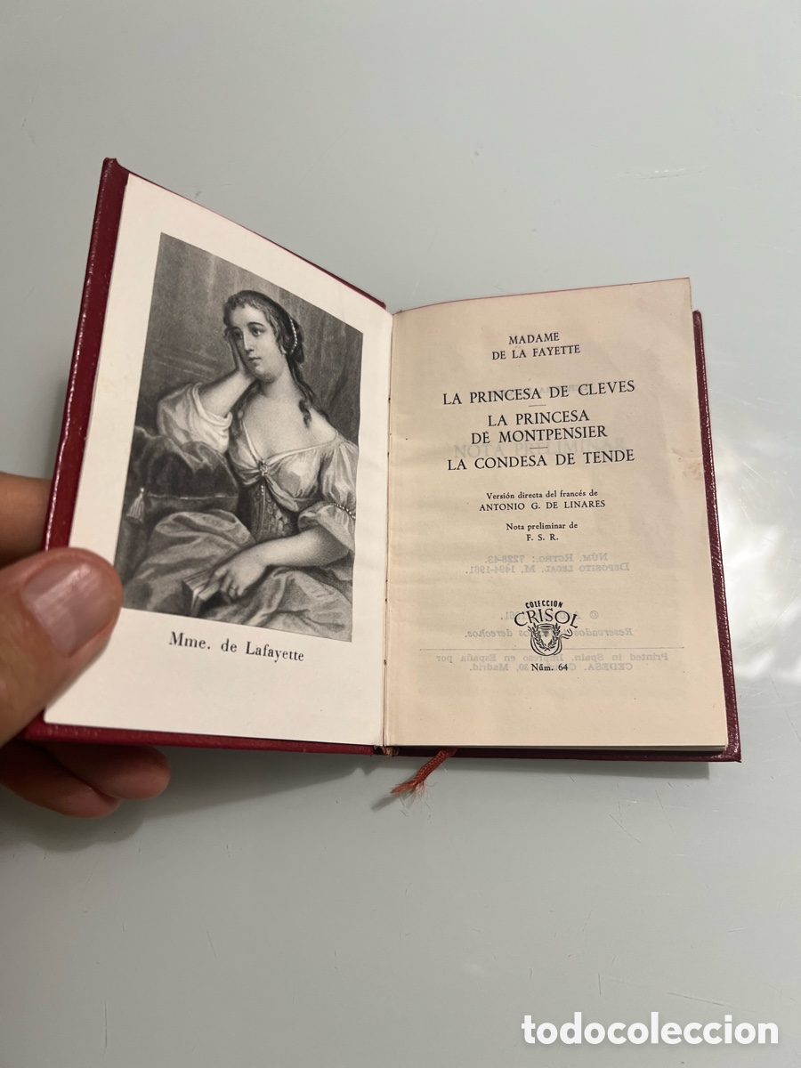 Libros de segunda mano: La princesa de cleves. Madame de la Fayette. Aguilar crisol 64. 1961
