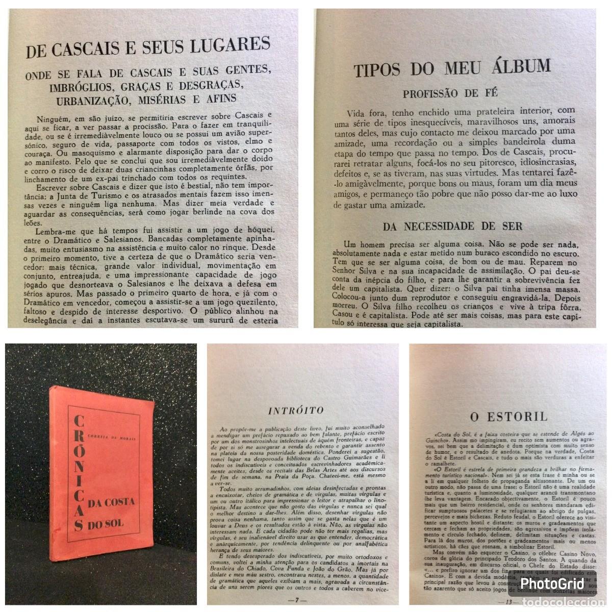 Libros de segunda mano: Cr&oacute;nicas da Costa do Sol. Por Correia de Morais. Ano 1969