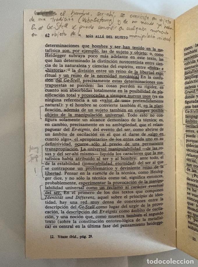 Libros de segunda mano: Vattimo, Gianni: M&aacute;s all&aacute; del sujeto - Foto 4
